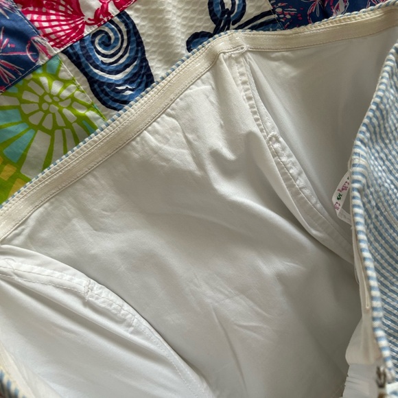 LILLY PULITZER | Patchwork Seersucker Strapless Dress - Picture 5 of 7